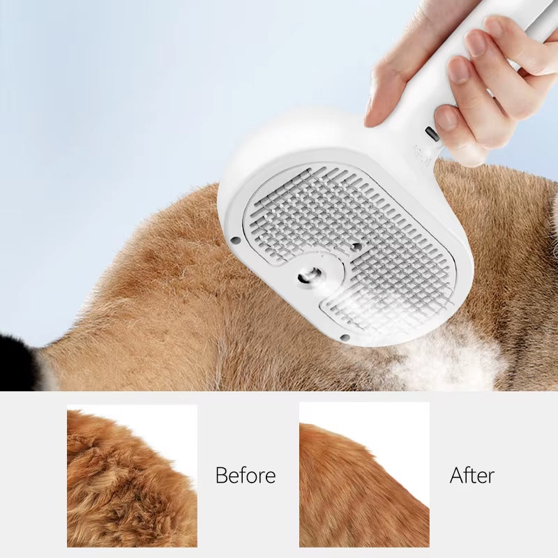 ROJECO Electric Pet Grooming Spray Comb – Steam Massage & Hair Care for Cats & Dogs