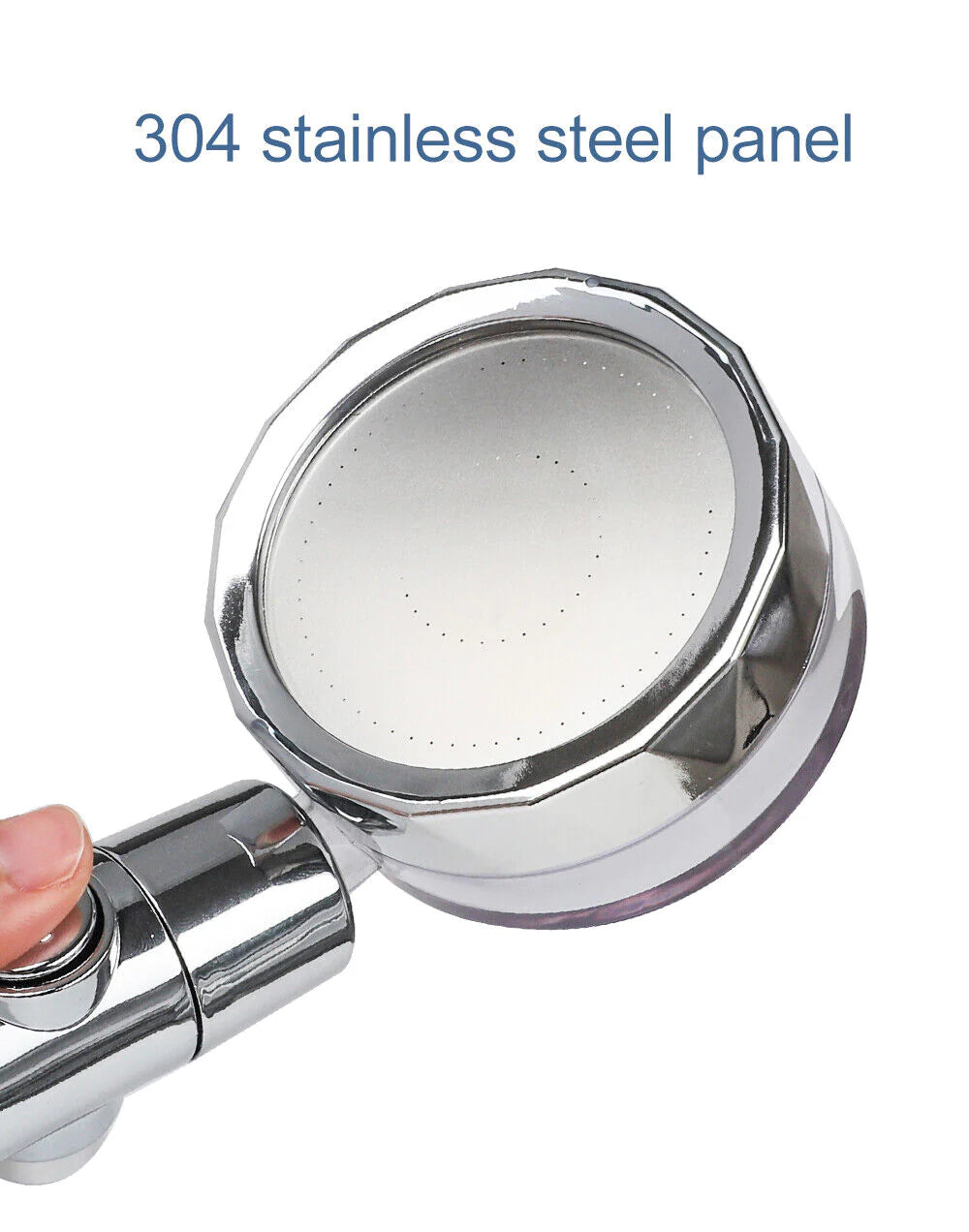 360° High-Pressure Turbo Shower Head – Adjustable & Water-Saving