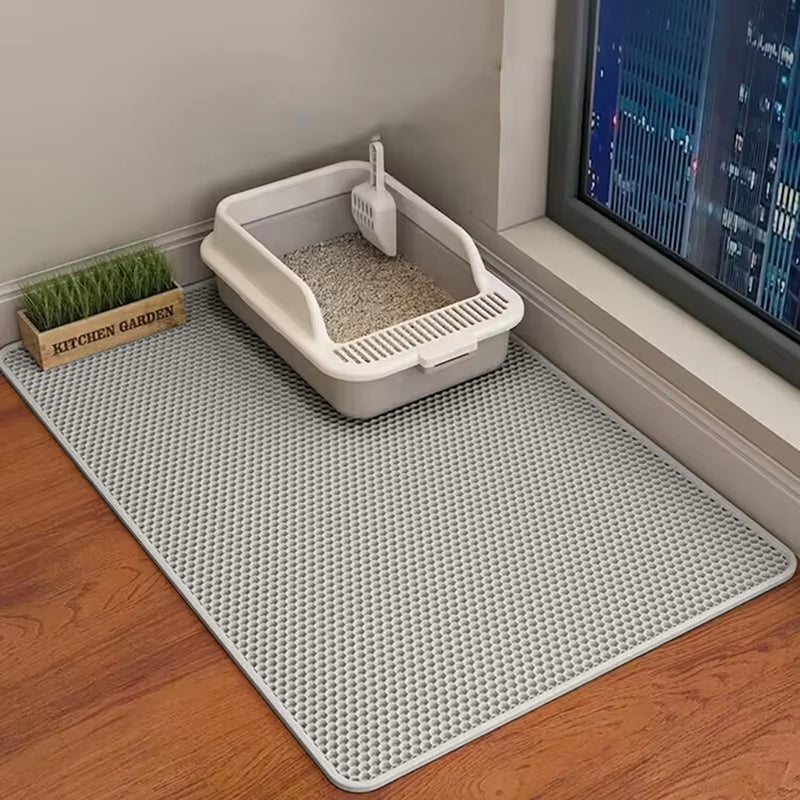 Waterproof Double-Layer Cat Litter Mat β 60x90cm | Non-Slip, Washable & Mess-Free Design