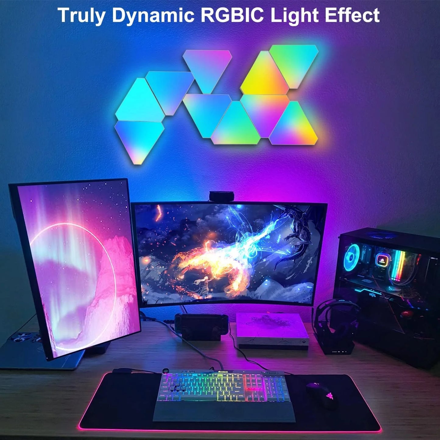 Modular Triangle Smart Wall Lights โ 10 Piece Set