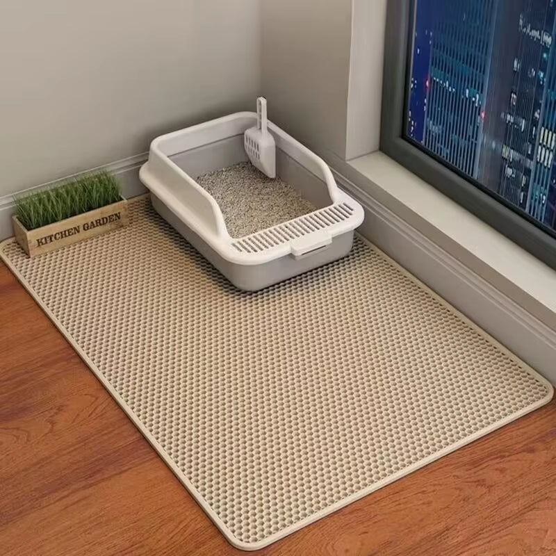 Waterproof Double-Layer Cat Litter Mat β 60x90cm | Non-Slip, Washable & Mess-Free Design