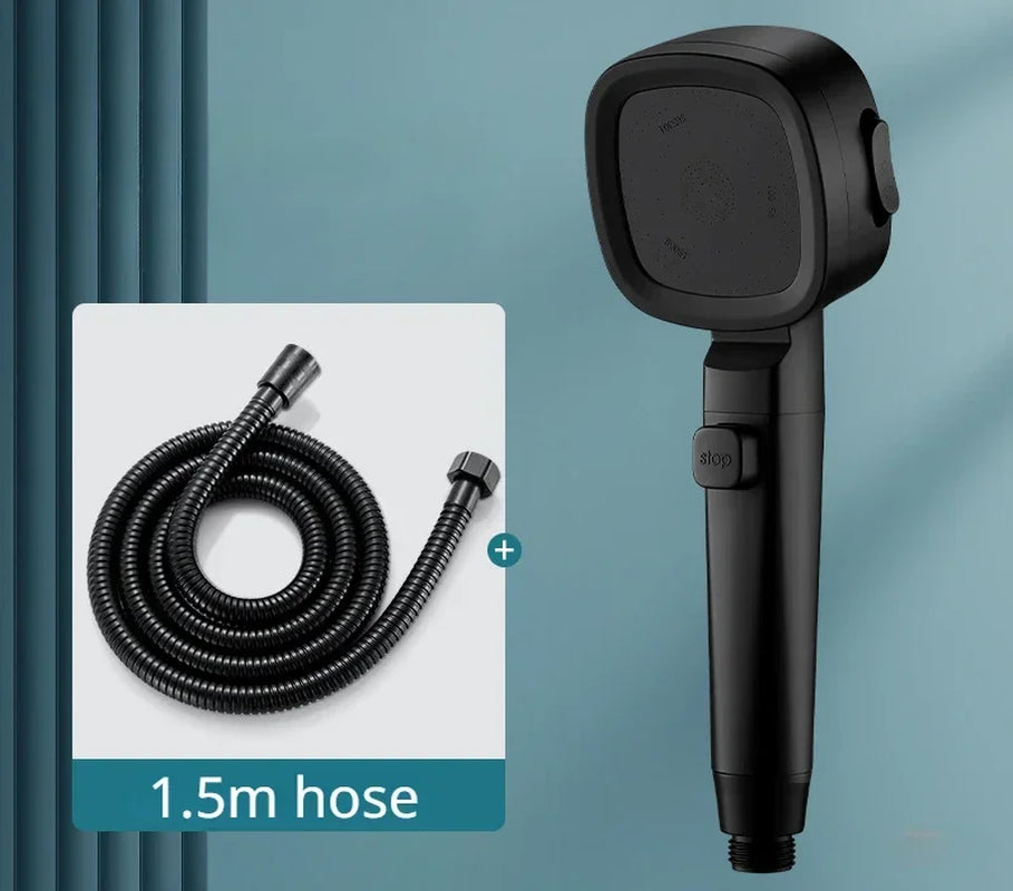 High Pressure Shower Head β 3 Modes, Water Saving & One-Touch Stop, Adjustable Massage Sprayer for Bathroom