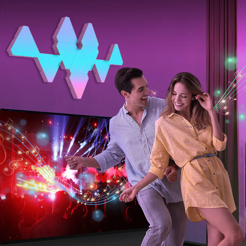 Modular Triangle Smart Wall Lights โ 10 Piece Set