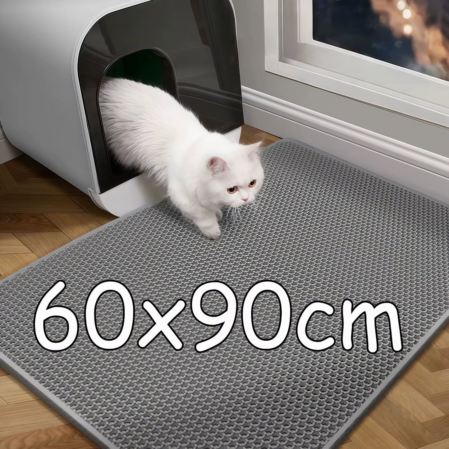 Waterproof Double-Layer Cat Litter Mat β 60x90cm | Non-Slip, Washable & Mess-Free Design