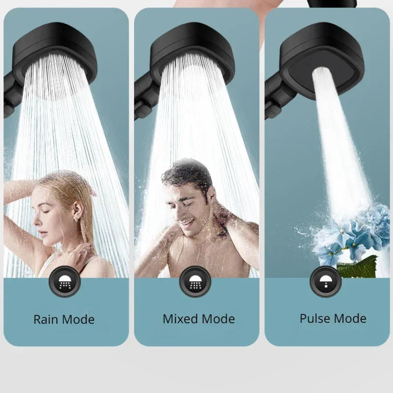 High Pressure Shower Head β 3 Modes, Water Saving & One-Touch Stop, Adjustable Massage Sprayer for Bathroom