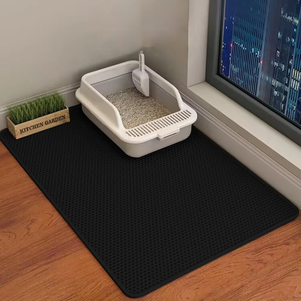Waterproof Double-Layer Cat Litter Mat β 60x90cm | Non-Slip, Washable & Mess-Free Design