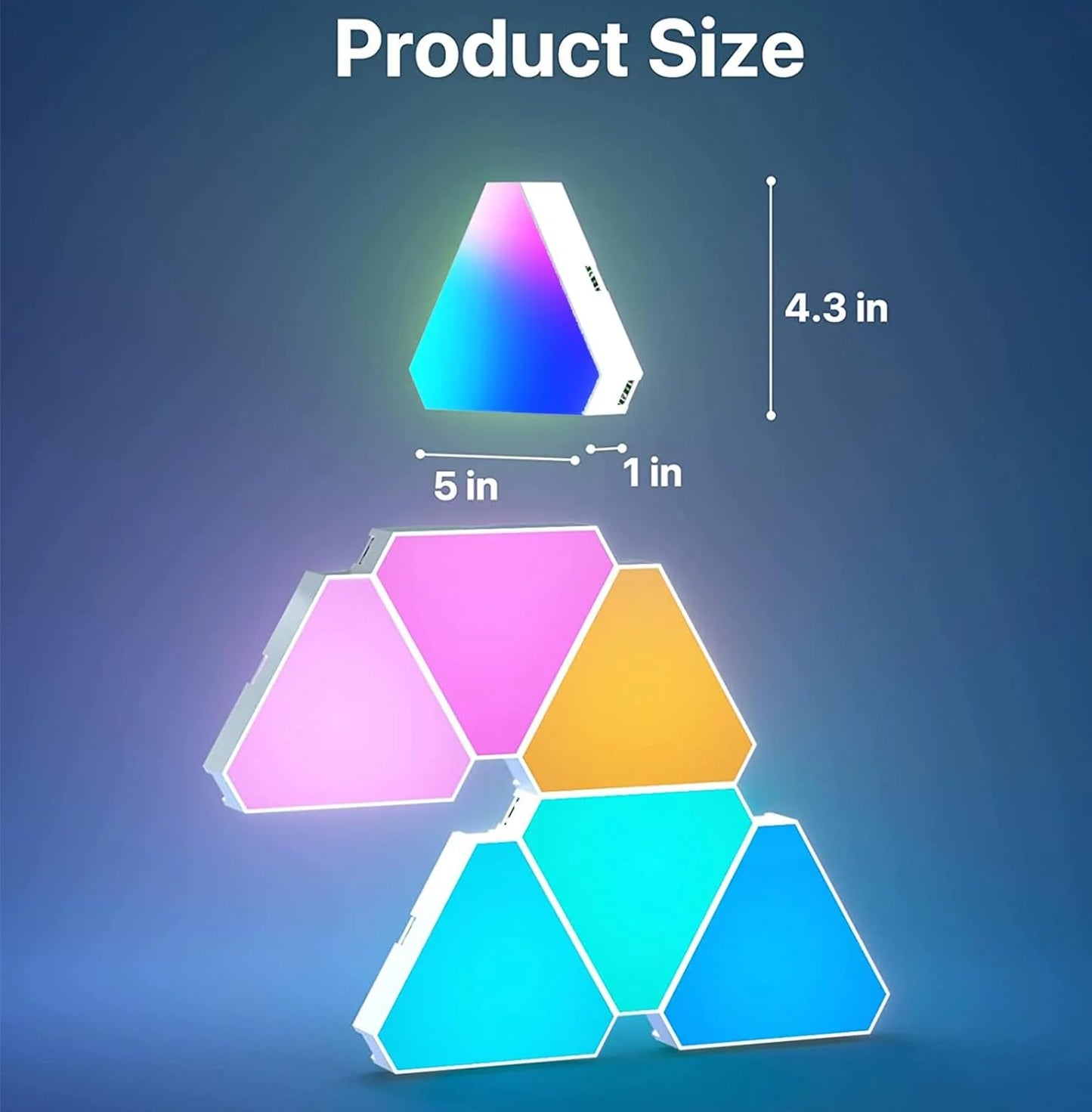 Modular Triangle Smart Wall Lights โ 10 Piece Set
