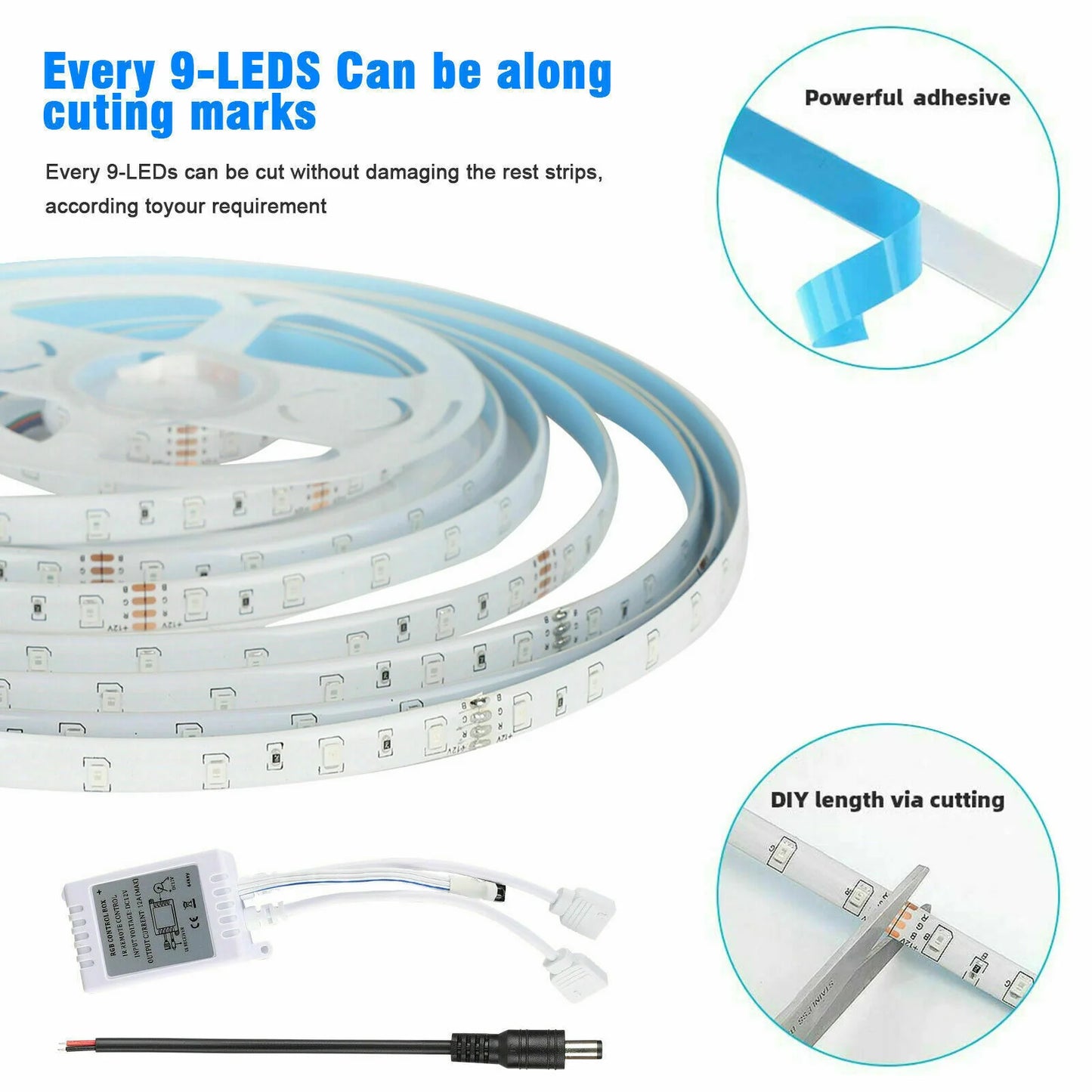 32ft Waterproof LED Strip Lights with Remote β Indoor & Outdoor