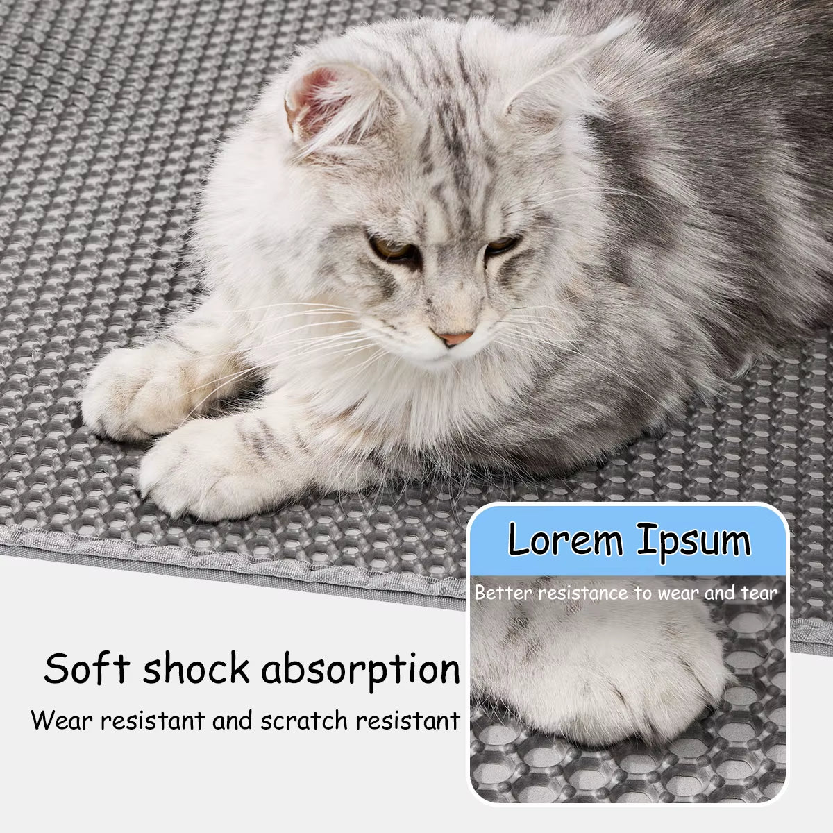 Waterproof Double-Layer Cat Litter Mat β 60x90cm | Non-Slip, Washable & Mess-Free Design