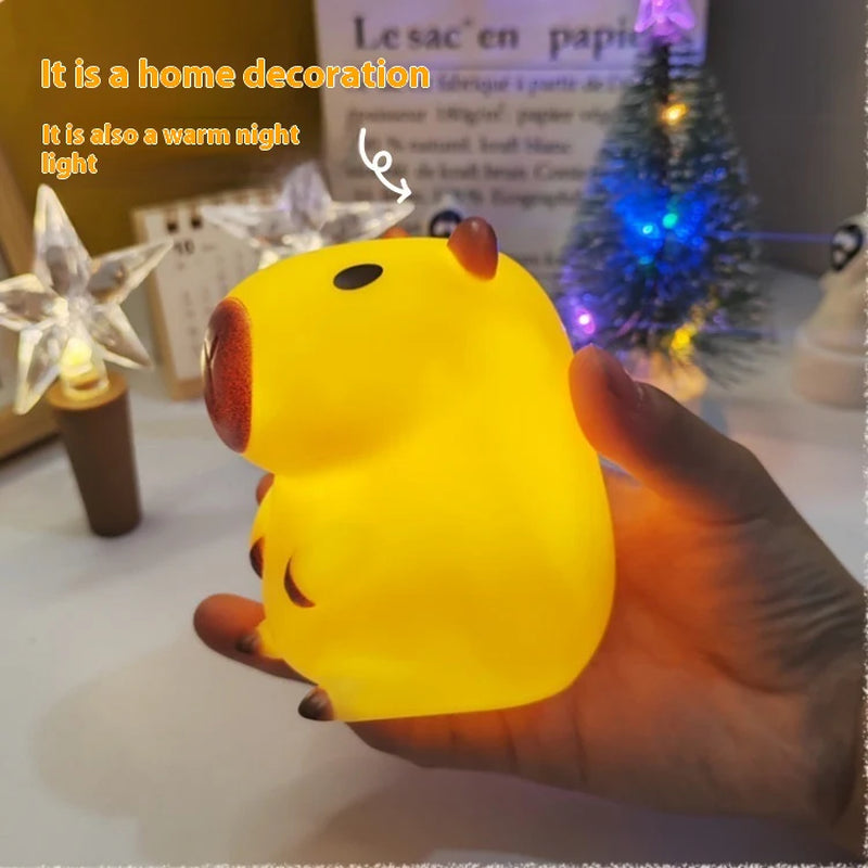 Cute Capybara Mini Mood Light β Soft Glow Night Lamp