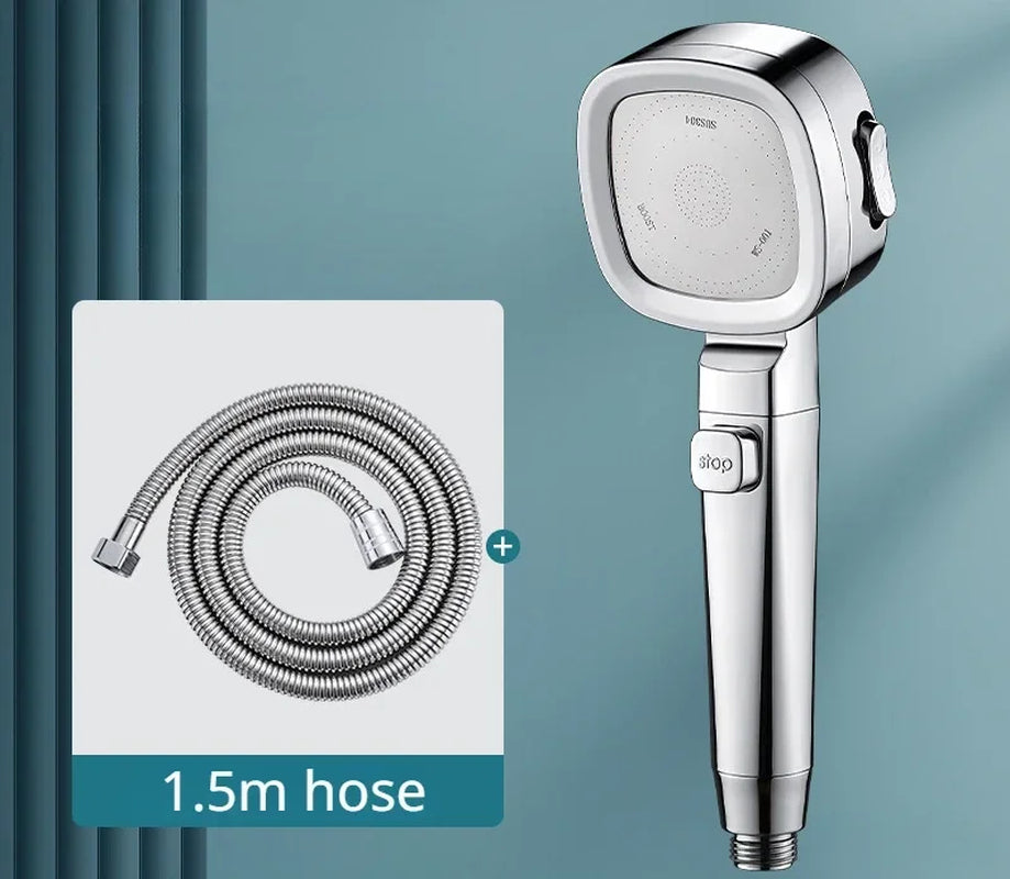 High Pressure Shower Head β 3 Modes, Water Saving & One-Touch Stop, Adjustable Massage Sprayer for Bathroom