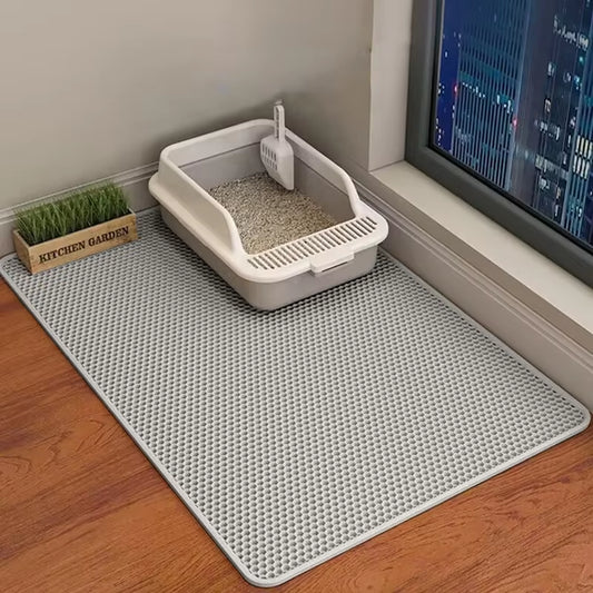 Waterproof Double-Layer Cat Litter Mat – 60x90cm | Non-Slip, Washable & Mess-Free Design