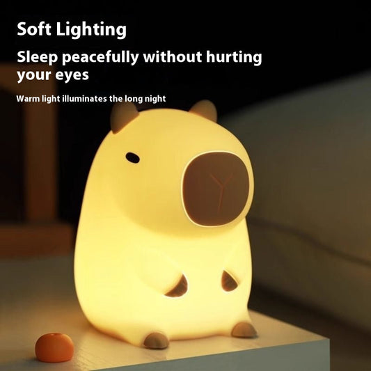 Cute Capybara Mini Mood Light – Soft Glow Night Lamp