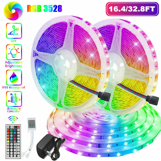 32ft Waterproof LED Strip Lights with Remote – Indoor & Outdoor