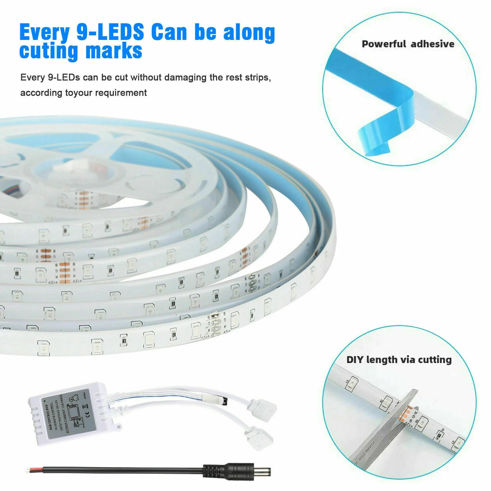 32ft Waterproof LED Strip Lights with Remote – Indoor & Outdoor