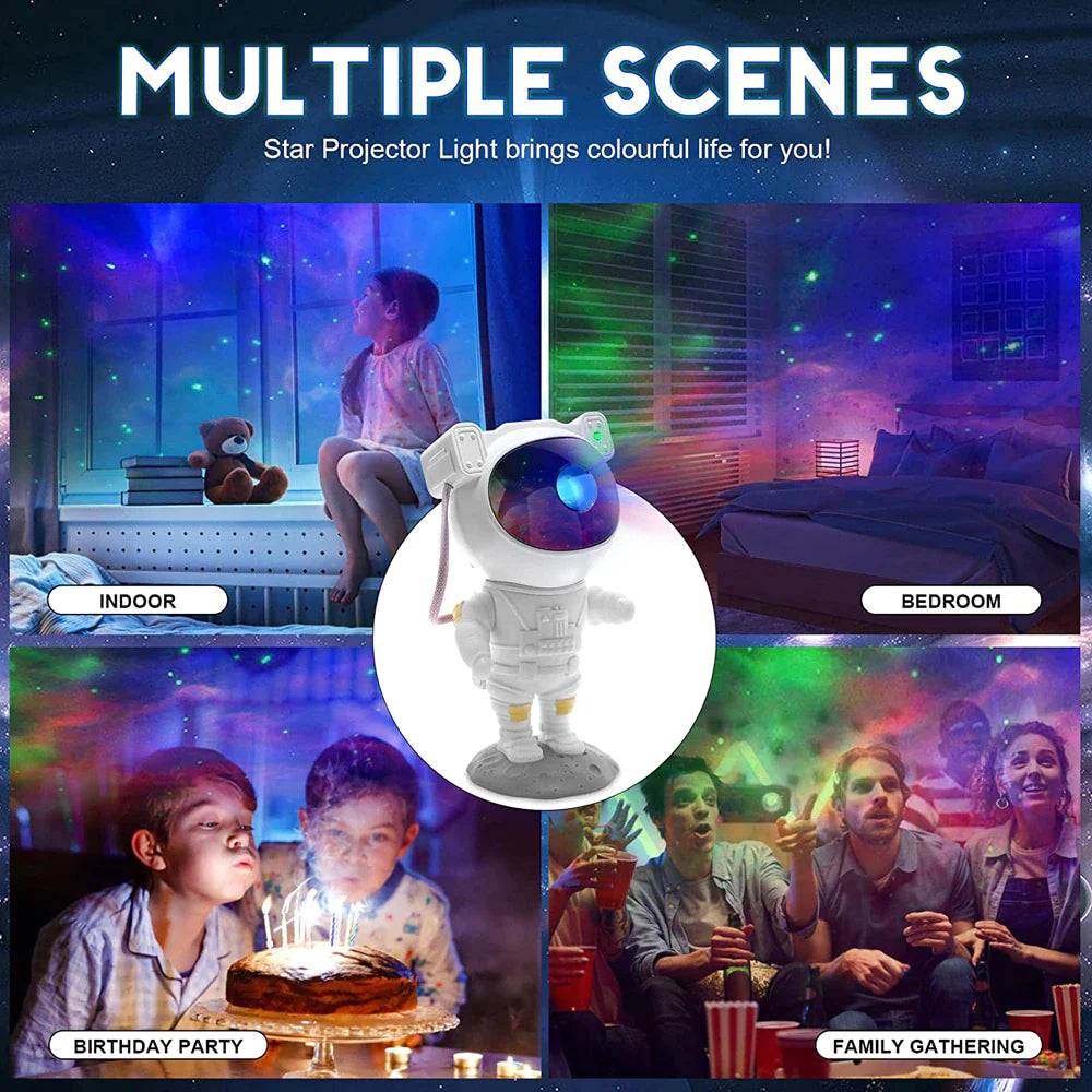 Astronaut Galaxy Projector – Starry Sky LED Night Light with Remote
