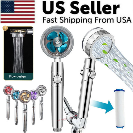 360° High-Pressure Turbo Shower Head – Adjustable & Water-Saving